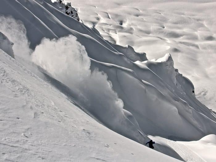 Aerial view of a snow covered mountain in Alaska’s Tordrillo Mountain range.