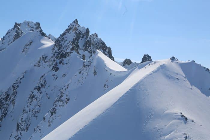 Snow covered peaks of the Tordrillo Mountains.