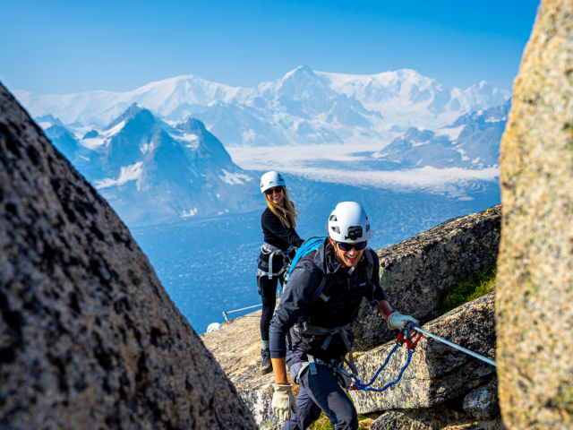 climbing alaska via ferrata tordrillo mountain lodge