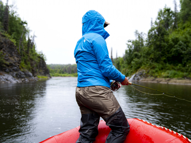 fishing on the talchalitna river in raft