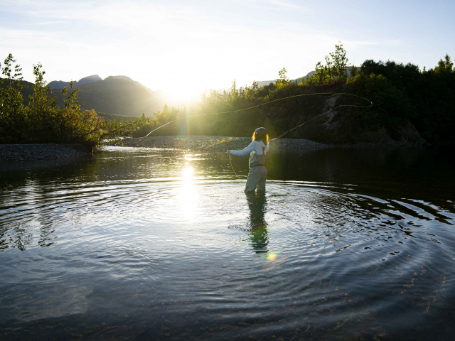 casting for trout on coal creek